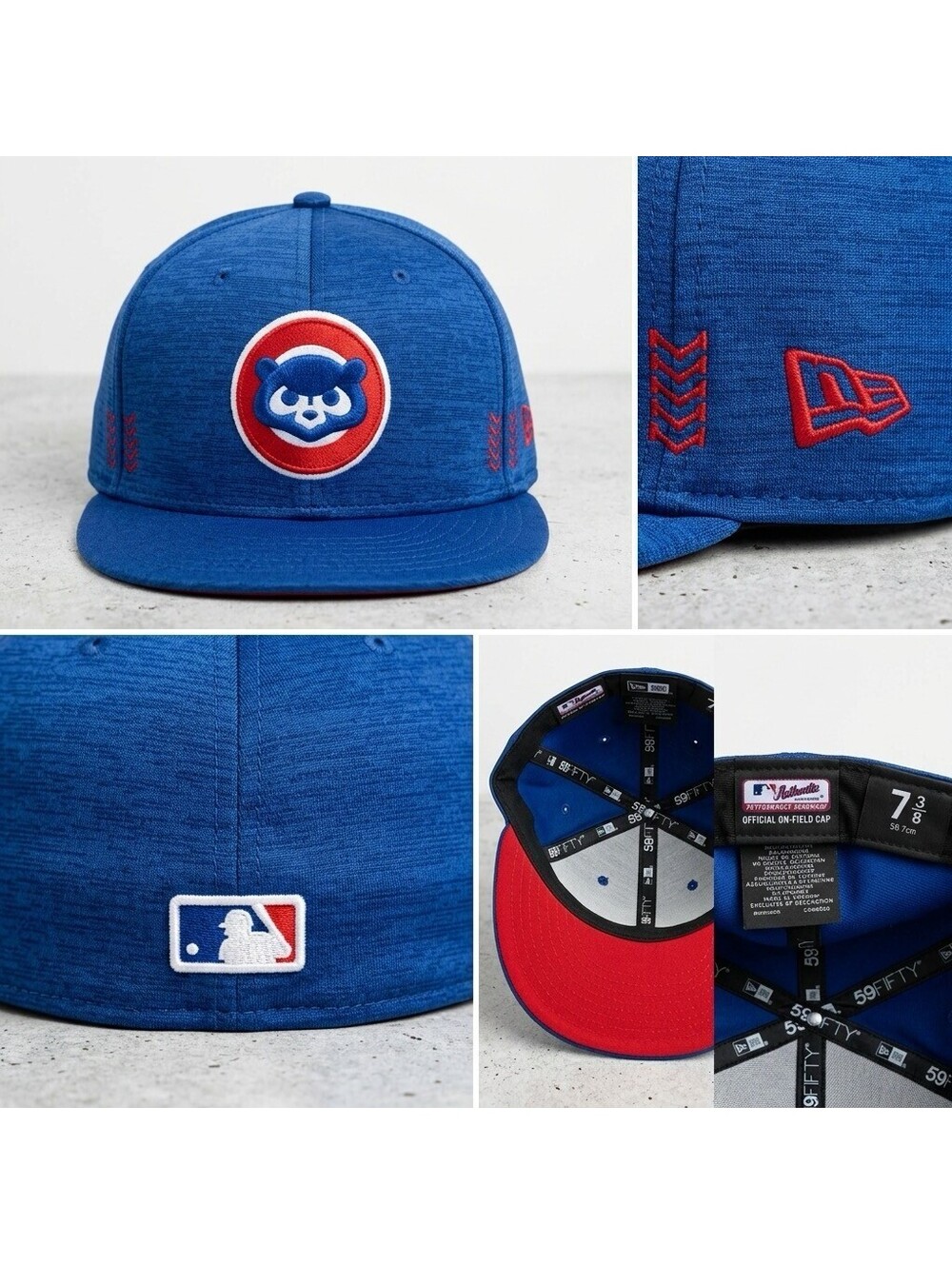 Chicago Cubs New Era 59FIFTY Fitted Hat Size 7 3/8 Royal Blue MLB Cap